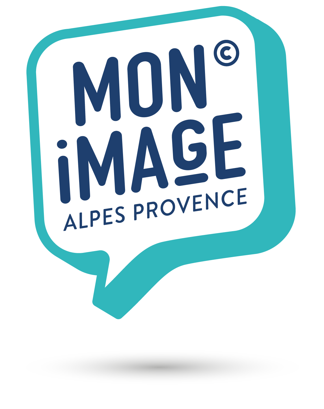 Logo agence de communication Mon Image Alpes Provence avec une ombre